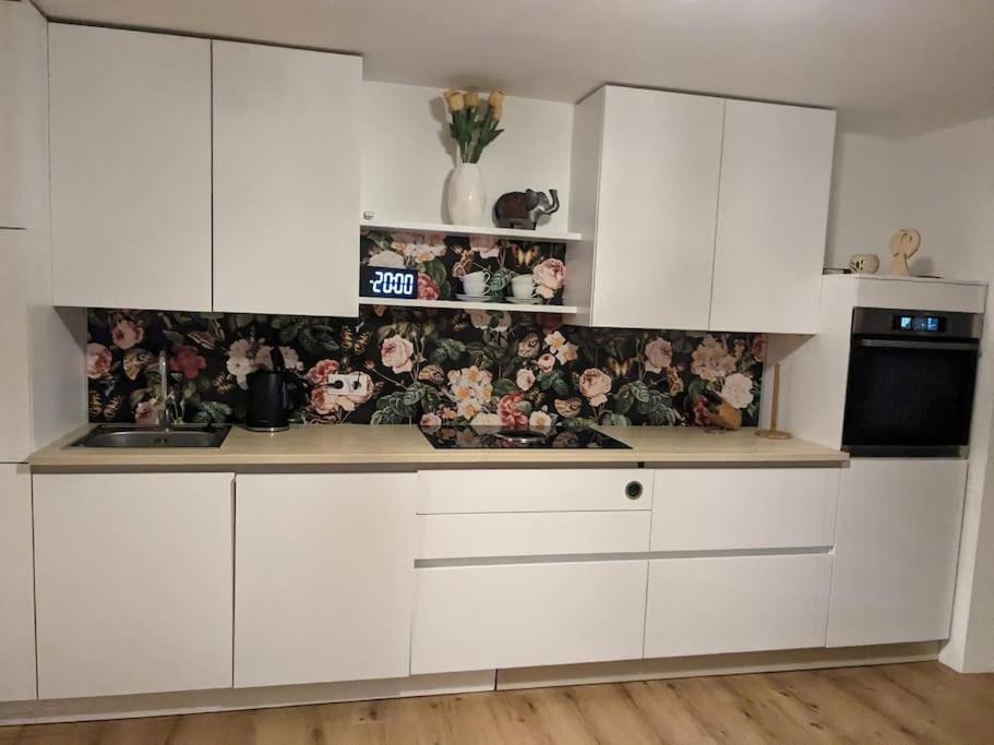 Apartment Und Kueche Mit Balkon Und Ausblick *
